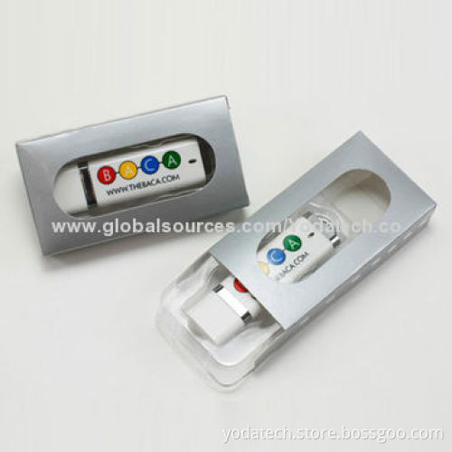 Silver Paper Display USB Box, Measures 100 x 40 x 20mm